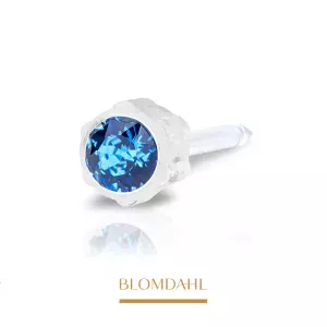 Kolczyk do przekłuwania uszu Blomdahl - Sapphire 4 mm