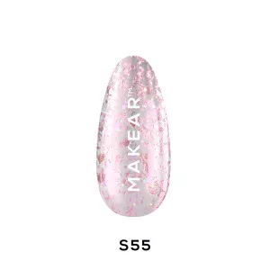 S55 Pink Aurora Lakier hybrydowy Makear - 8 ml
